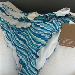 Hobie Blue and White Checkered Bikini